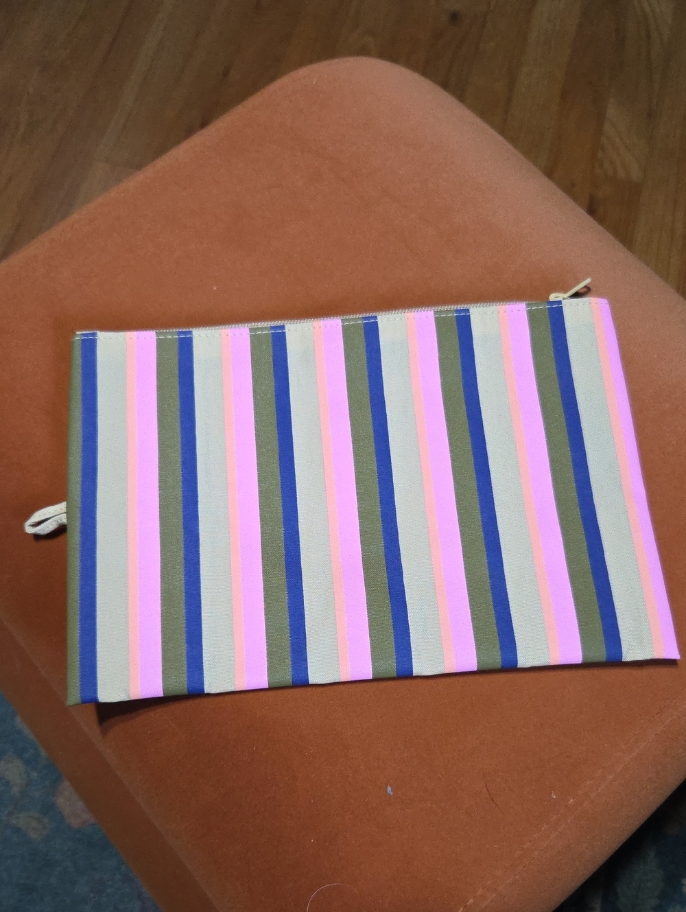 BAGGU Large Flat Pouch - Candy Shop Stripes